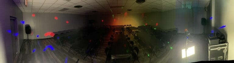 Classic Lanes Event Room - night mode lighting